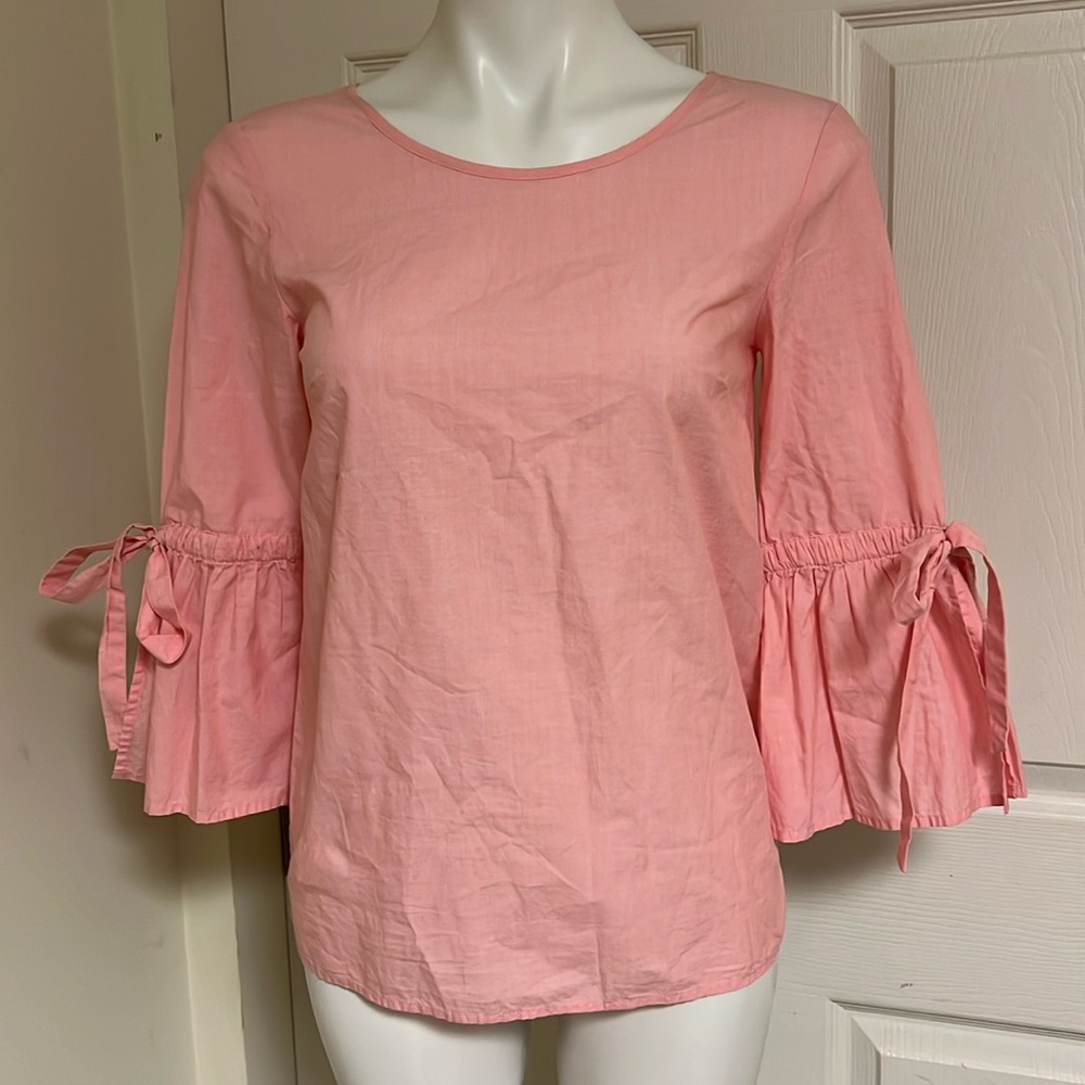 J Crew XXS Pink Cotton Blouse